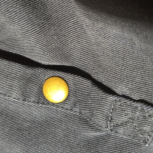 Margaret O'Leary Navy Sleeveless Ruffle Tencel Top Blouse - Picture 7 of 13